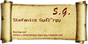 Stefanics György névjegykártya