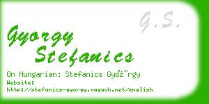gyorgy stefanics business card